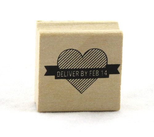 Deliver by Feb 14 Heart Wood Mounted Rubber Stamp Martha Stewart
