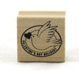Valentine's Day Dove Wood Mounted Rubber Stamp Martha Stewart