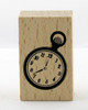 Pocket Watch Wood Mounted Rubber Stamp Momenta
