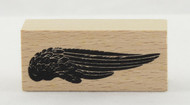 Wing Wood Mounted Rubber Stamp Momenta
