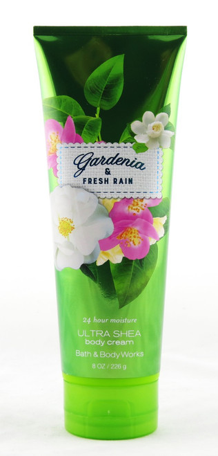 Gardenia Fresh Rain Ultra Shea Body Cream Bath and Body Works 8oz