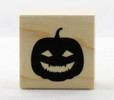 Happy Jack O'Lantern Pumpkin Wood Mounted Rubber Stamp Hero Arts