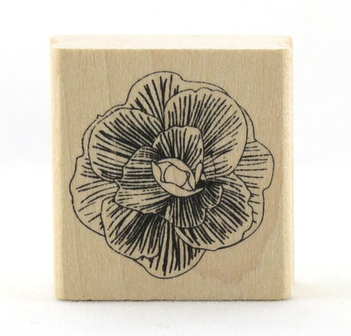 Dahlia Flower Wood Mounted Rubber Stamp Martha Stewart
