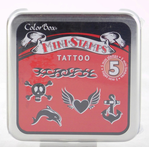 Tattoo Mini Foam Mounted Rubber Stamp Collection Colorbox