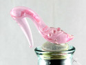 Pink High Heel Ladies Shoe Art Glass Metal Bottle Topper