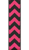 Pink Black Bold Chevron Stripe Wide Wired Ribbon 25 Yards