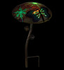 Dragonfly Glow In The Dark Glass Mushroom Garden Stake