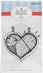 Pin Cushion Heart Cling Rubber Stamp Gourmet