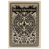 Christmas Playing Card Wood Mounted Rubber Stamp Inkadinkado