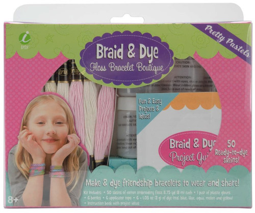 Pretty Pastels Braid & Dye Floss Bracelet Boutique Art Craft Jewelry Kit
