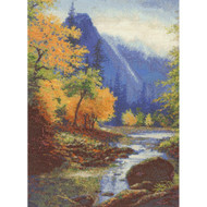 Below Bridal Veil Falls Gold Collection Counted Cross Stitch Kit Candamar