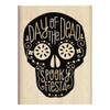 Spooky Fiesta Day of the Dead Wood Mounted Rubber Stamp Inkadinkado