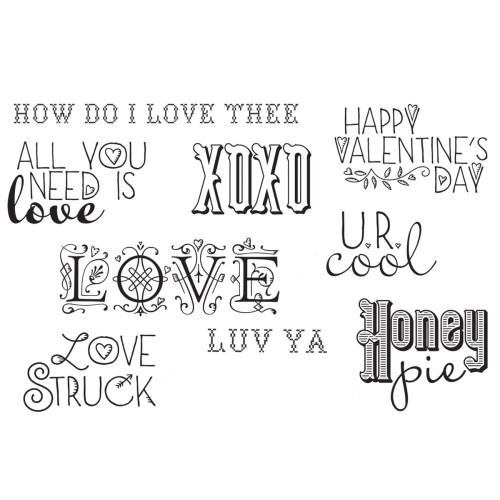 All You Need Is Love Collection Rubber Cling Stamp Unity