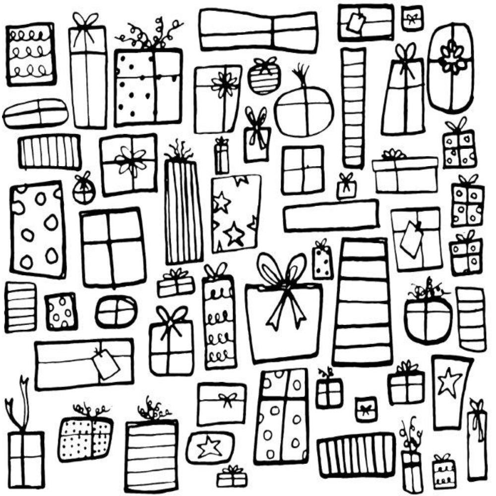 Download Presents Background Cling Rubber Stamp | Archway Variety