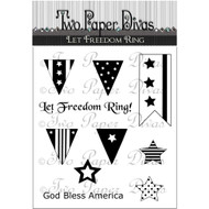 Let Freedom Ring Collection Clear Cling Rubber Stamp Two Paper Divas