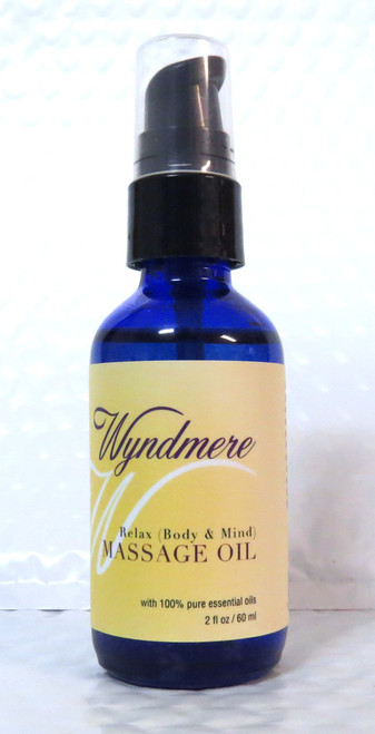 Relax Body & Mind Massage Body Oil Wyndmere Naturals 2oz