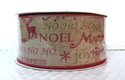 Holiday Greetings on Natural Burlap Wide Wired Ribbon 25 Yards
