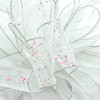 Cosmic Iridescent Sparkle on Sheer White Wired Ribbon 25 Yards