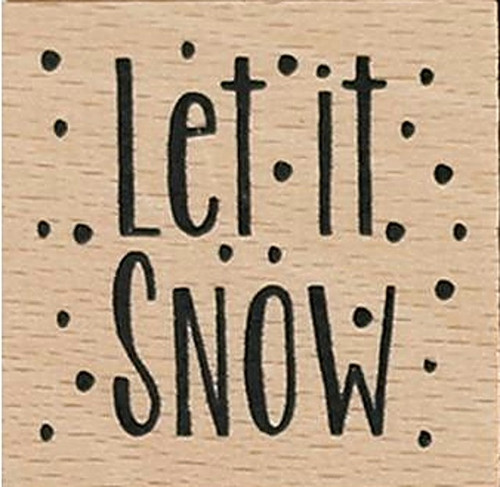 Let It Snow Wood Mounted Rubber Stamp Dovecraft