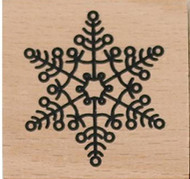 Snowflake Circles Wood Mounted Rubber Stamp Dovecraft