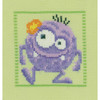 Purple Little Monster Counted Cross Stitch Kit Vervaco