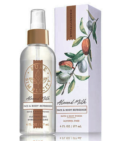 Almond Milk Face & Body Refresher Fragrance Mist Bath and Body Works 6oz