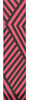 Shocking Pink Black Angular Stripes on Solid Jive Wired Ribbon 25 yards