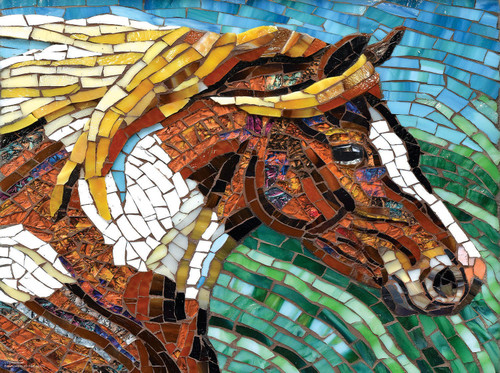 Stained Glass Horse 1000 Piece Jigsaw Puzzle Cynthie Fisher Sunsout 