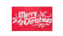 Merry Christmas White on Solid Red Extra Wide Wired Ribbon 15 Yards