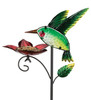 Hummingbird Glass Metal Bird Feeder Garden Plant Stake Regal Gifts