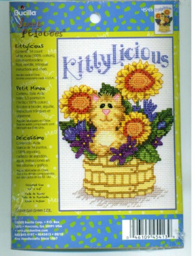 Kittylicious Cross Stitch Kit by Bucilla