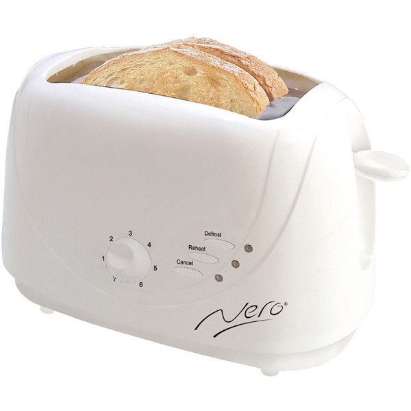 Nero Toaster 746042, 2 Slice Glossy White (Ctn6)