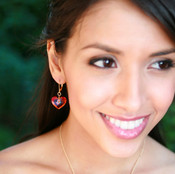 Truly Heart Earrings in 18k Gold Vermeil Astral Pink