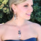 Navette Cluster Necklace in Sterling Silver Chambray shown with the Navette Cluster Earrings in Chambray.