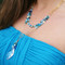 Navette Double Necklace in Ocean