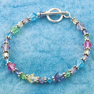 Small Bracelet in Sterling Silver Pastel