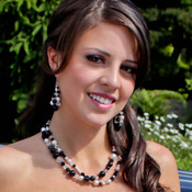 Allure Statement Necklace shown with the Allure Statement Cluster Earrings.