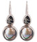 Abalone & Swarovski Black Diamond Earrings