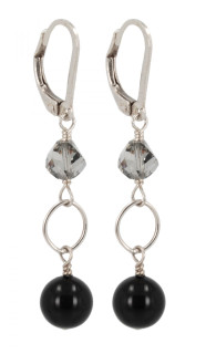 Black Tie Drop Earrings