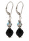 Black Tie Leverback Earrings