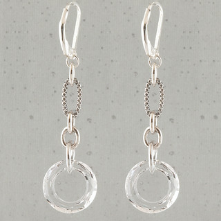 Cosmic Ring Dangles in Sterling Silver Crystal (Clear)