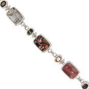 Crazy Lacy Agate & Swarovski Crystal Bracelet