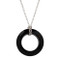 Cosmic Ring Necklace in Sterling Silver Jet (Black)
