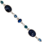 Lapis & Swarovski Crystal Bracelet