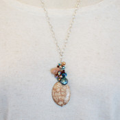 Leopard Skin Cluster Necklace