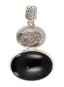 Onyx & Drusy Pendant