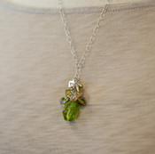 Peridot Cluster Necklace