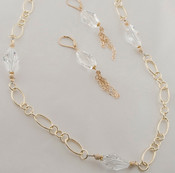 Polygon Chain Necklace & Earrings