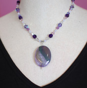 Purple Velvet Necklace