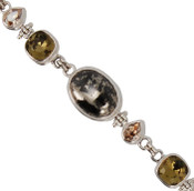 Pyrite & Swarovski Crystal Bracelet